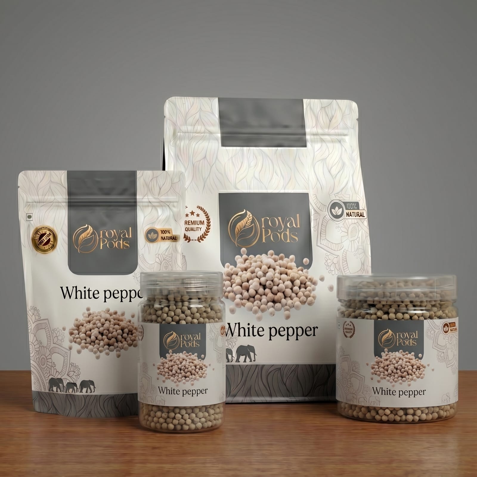 Premium White Pepper (Safed Mirch) | Whole & Aromatic