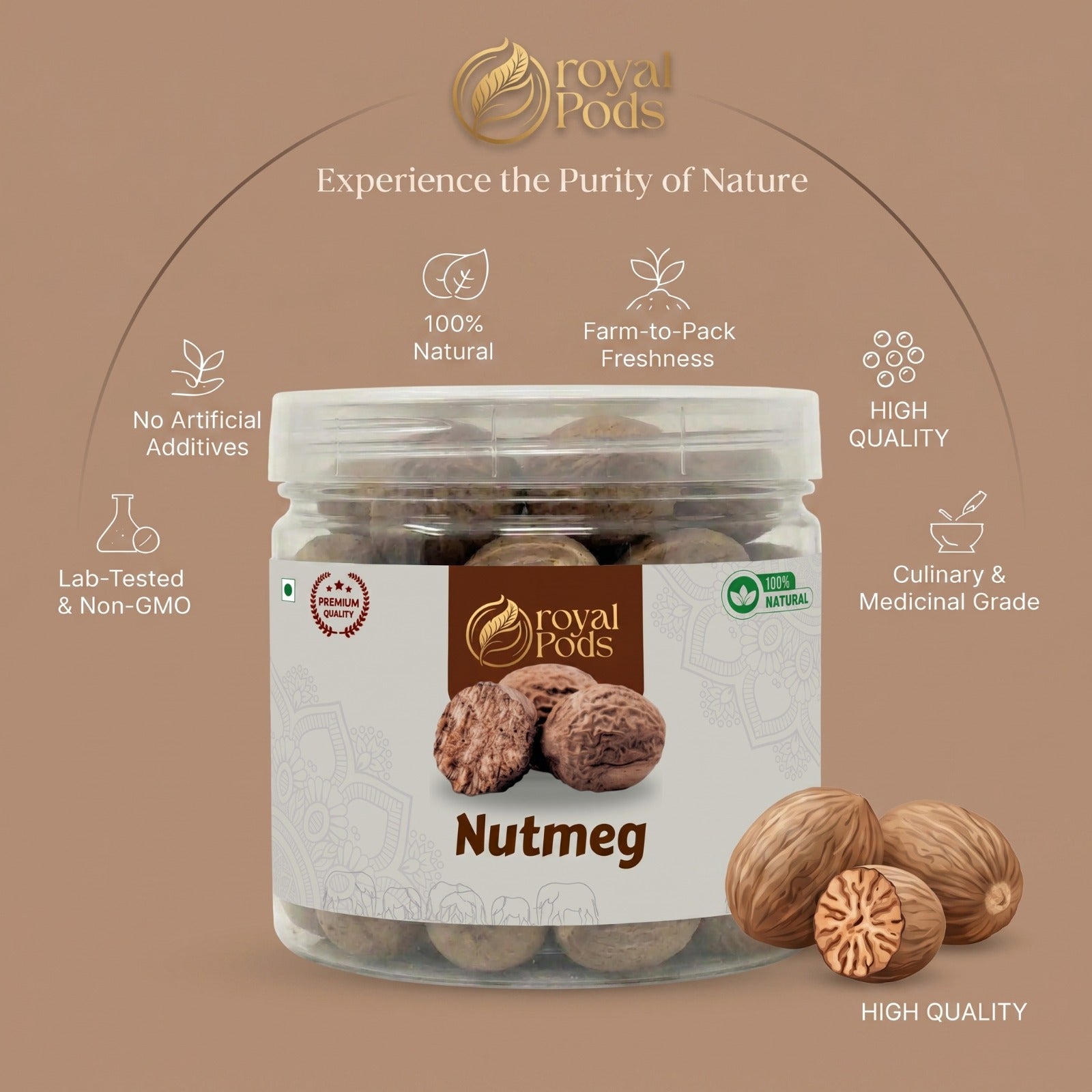 Premium Whole Nutmeg (Jaiphal)