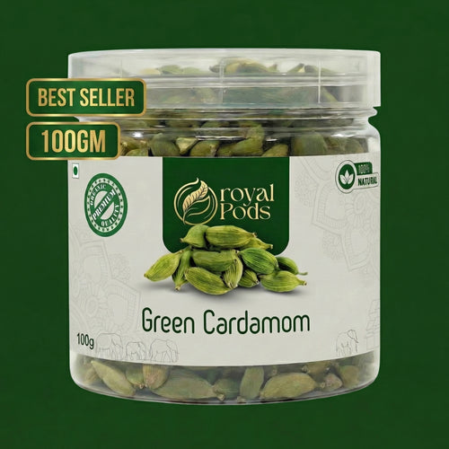 Premium Idukki Green Cardamom (Elaichi) (7-8mm) – Fresh & Aromatic