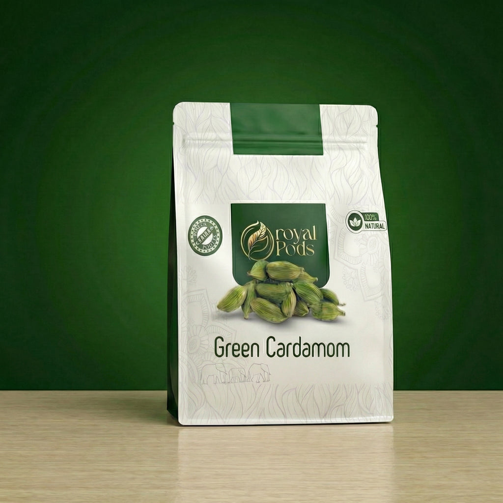 Premium Idukki Green Cardamom (Elaichi) (7-8mm) – Fresh & Aromatic