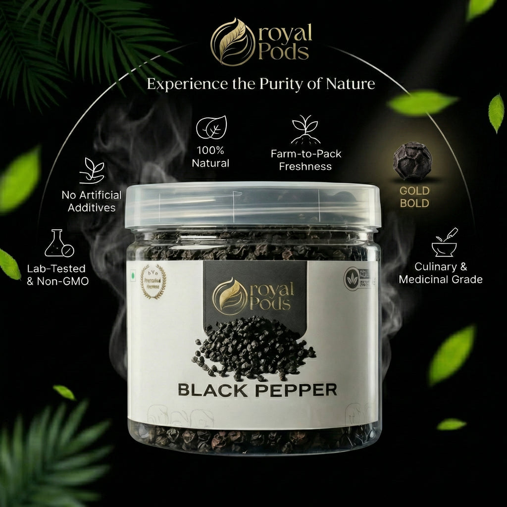 Premium Idukki Black Pepper (Farm Fresh & Bold Grade)