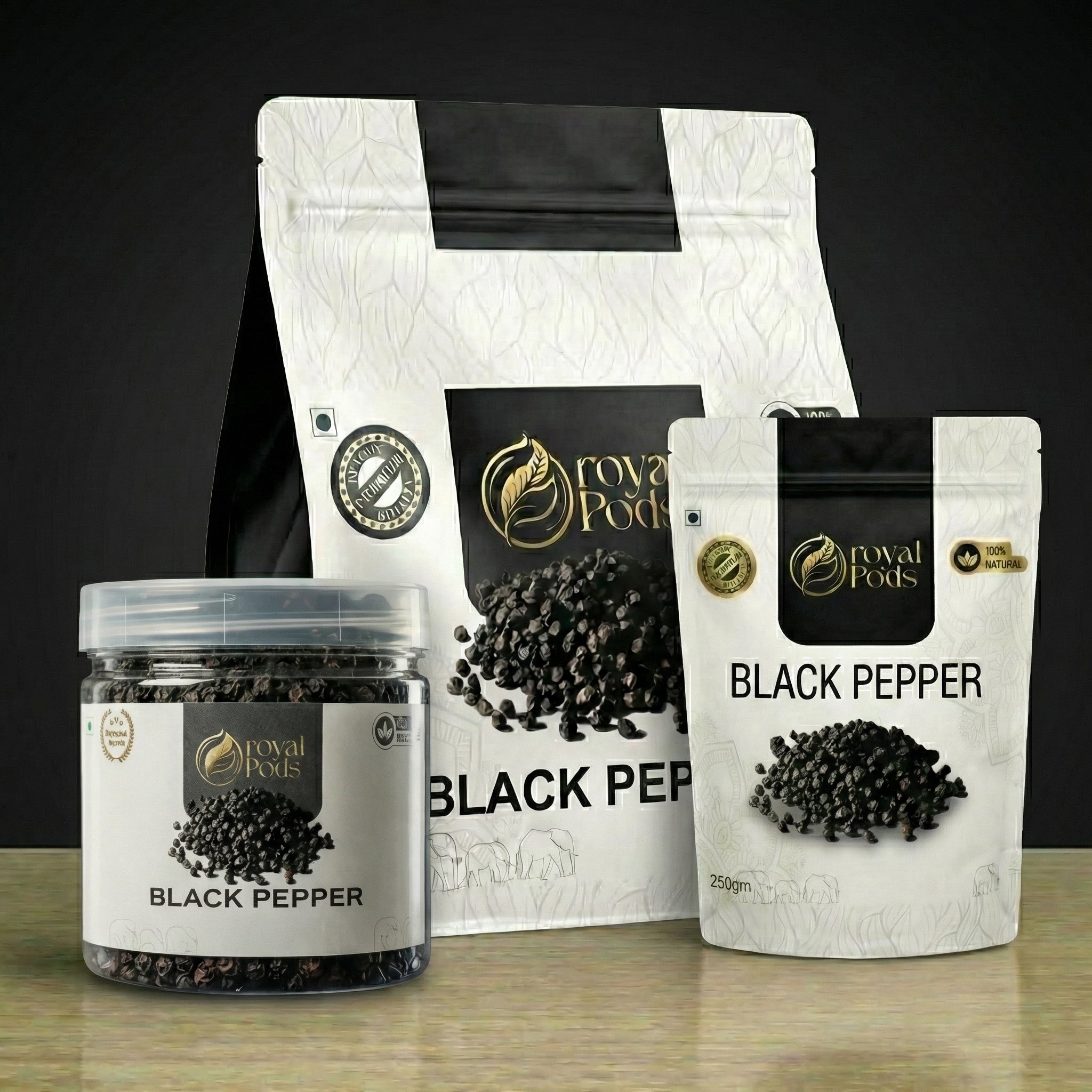 Premium Idukki Black Pepper (Farm Fresh & Bold Grade)